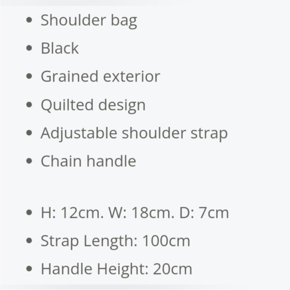 Kylie + Kendall Black Adjustable Shoulder Chain Hand Bag Polyurethane Polyester - Picture 8 of 8